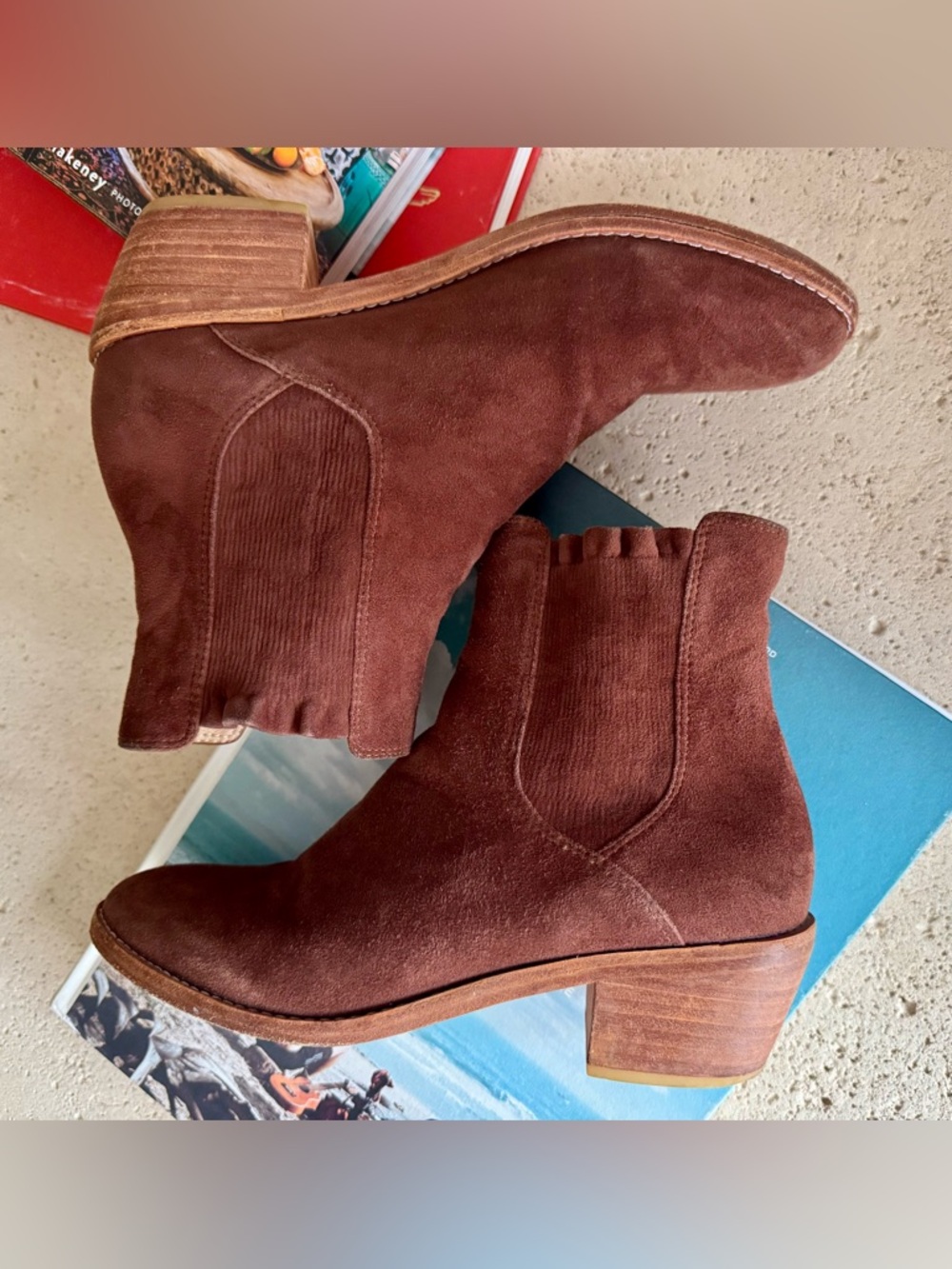 Anthropologie Huma Blanco Brown Suede Women’s Western Boots 38 (US8)